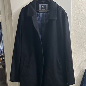 Hart Schaffner Marx Black Trench Coat